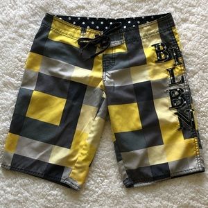 Billabong Boardshorts Yellow & Black Checkered